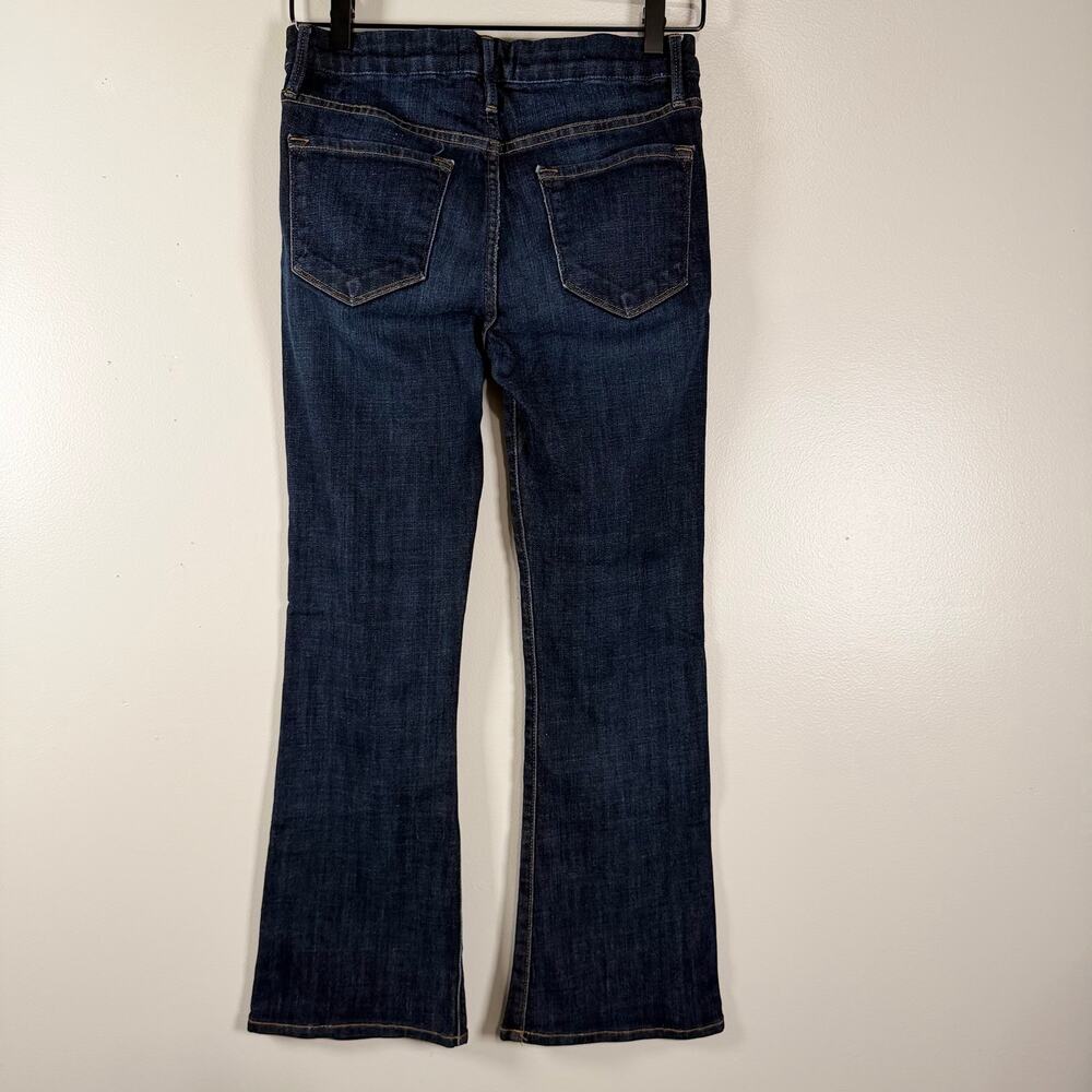 Frame Denim Le Crop Mini Bootcut Jeans Kingland Dark Wash Blue Mid Rise Size 25 - Picture 7 of 12